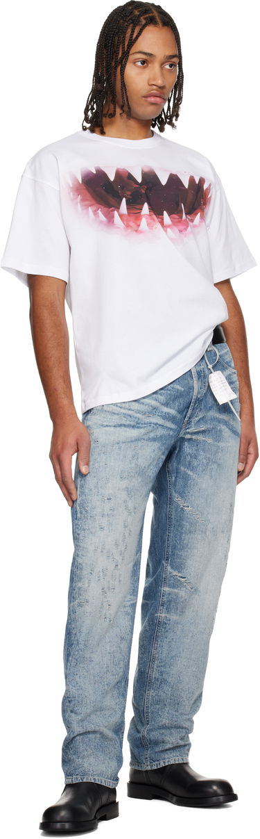 T-shirt Diesel Shark Mouth Graphic T-shirt Hvid | A19617-0PLAT-100, 3