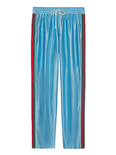 Bukser Gucci Shiny Jersey Jogging Pant Blå | 654748 XJDE6 4670