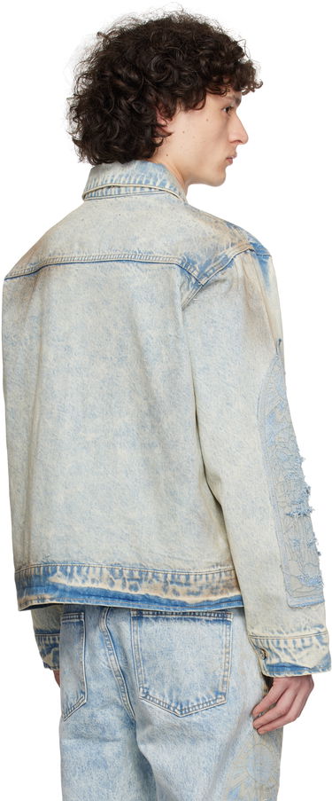 Jakke Who Decides War Who Decides War Signature Mechanic Trucker Denim Jacket Blå | 1131310009SS25, 2