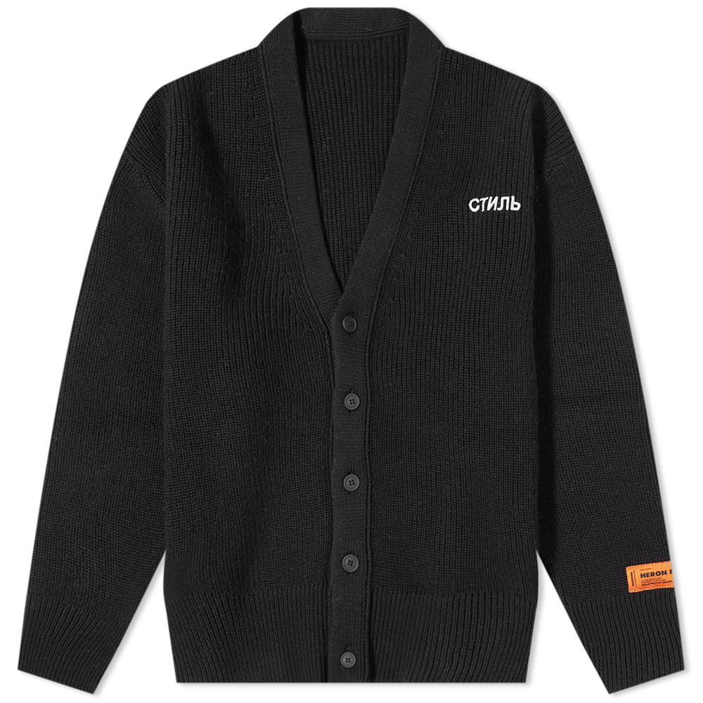 Sweater HERON PRESTON CTNMB Knit Cardigan Sort | HMHB003F22KNI0011001, 0