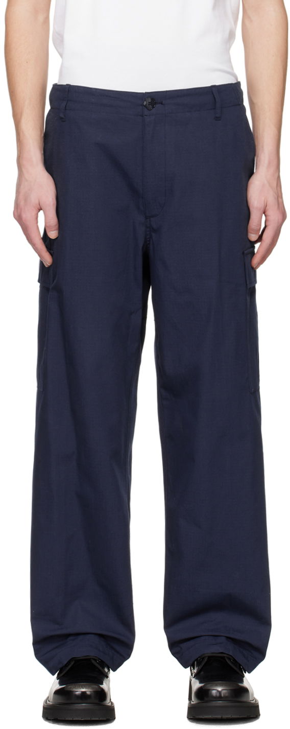 Cargo bukser KENZO Paris Drawstring Mørkeblå | FD55PA2429DD, 0