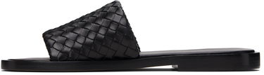Sneakers og sko Bottega Veneta Bottega Veneta Elio Woven Leather Slides Sort | 838348V2ED01000, 2