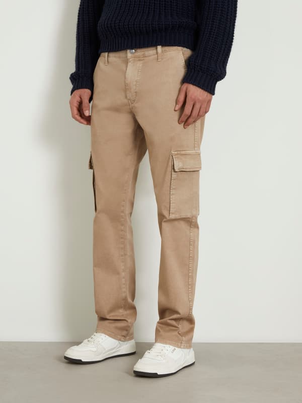 Bukser og jeans GUESS Mid Rise Cargo Pant Beige | M4RAR4WG2V0, 0