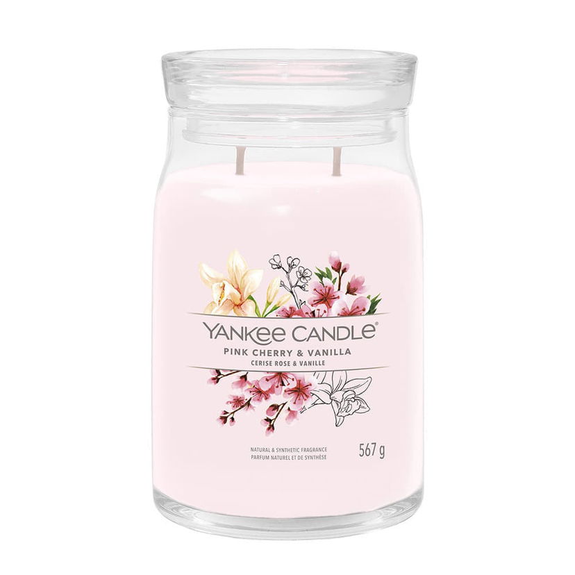 Stearinlys Yankee Candle Signature Large Jar 2 Wicks Pink Cherry & Vanilla Lyserød | 40493