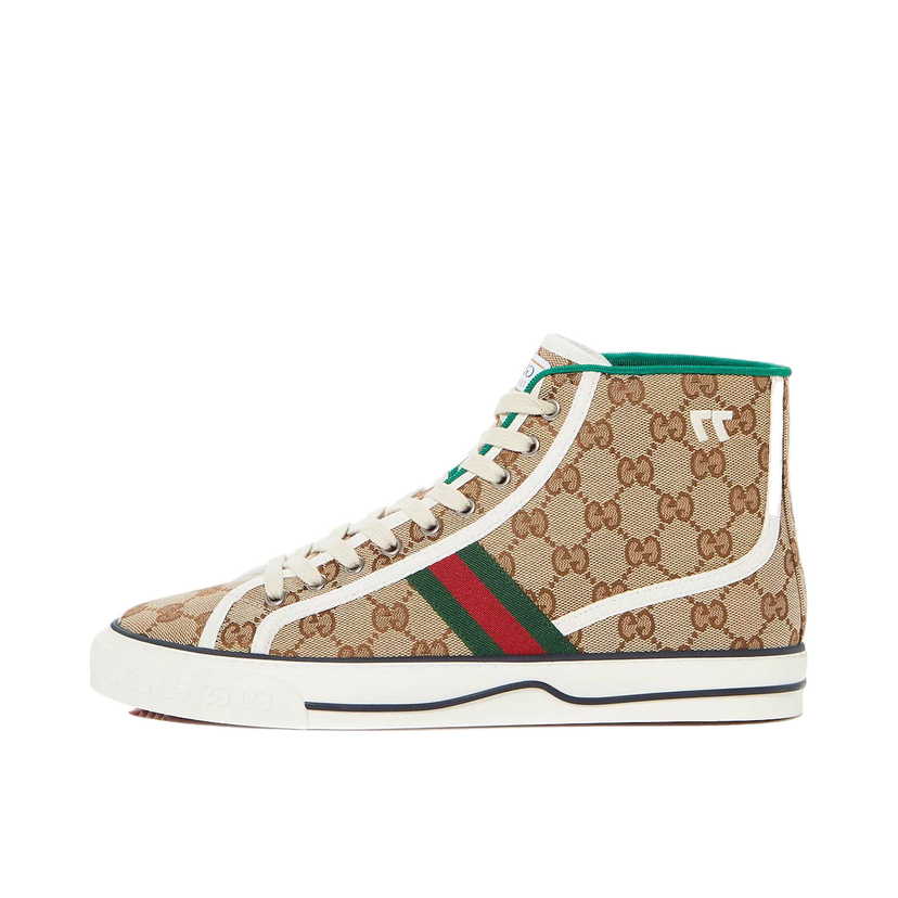 Sneakers og sko Gucci Tennis 1977 Canvas High Top Beige GG Print Beige | 625807 HVK70 9765