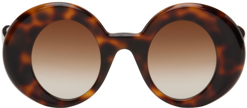 Solbriller Loewe Tortoiseshell Oversized Round Sunglasses Brun | LW40089IM4452F, 0