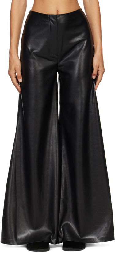 Bukser Nanushka Black Wiraag Vegan Leather Trousers Sort | NW24PFOW10351, 0