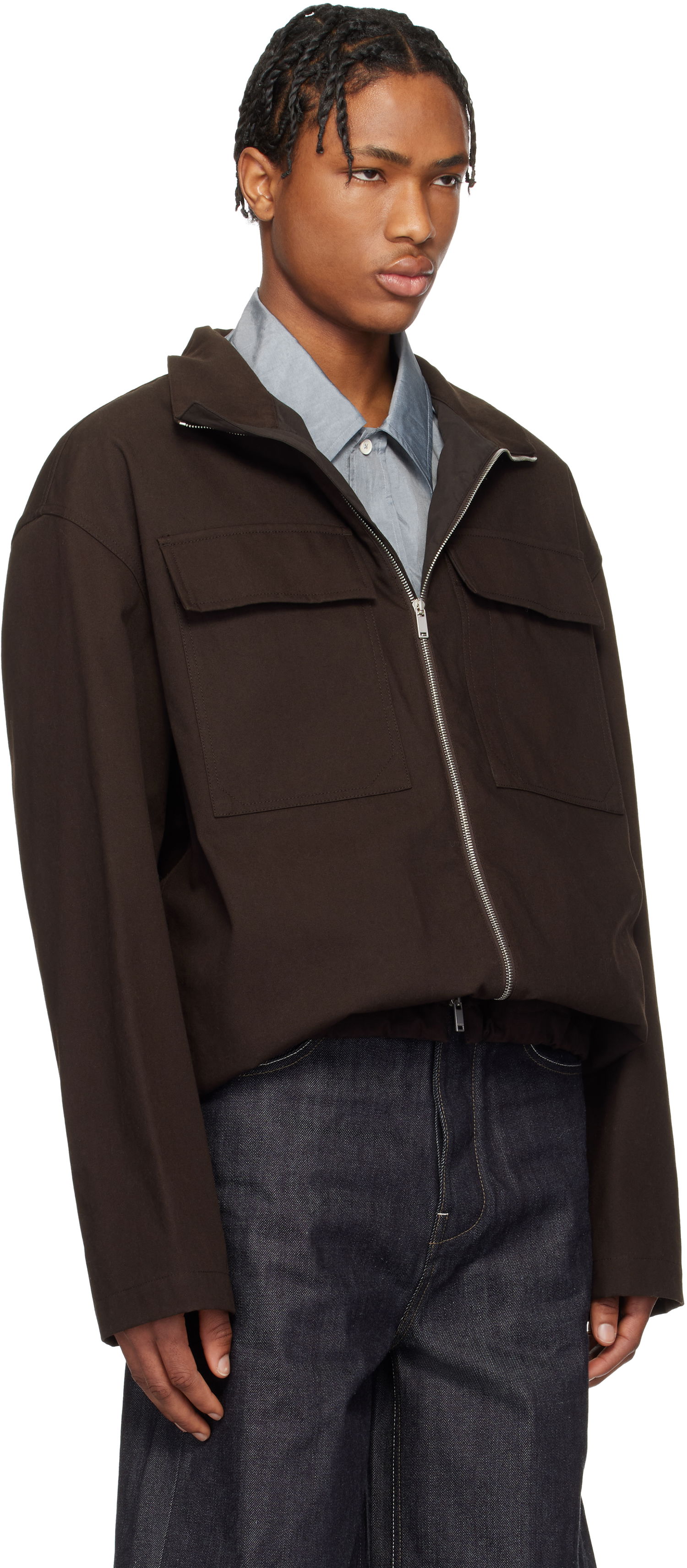 Jakke Jil Sander Jil Sander Sportswear Zip-Up Jacket Brun | J47SW0006_J45267, 1