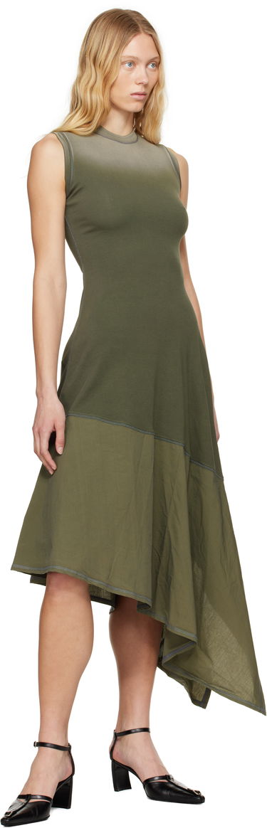 Kjole Diesel Diesel D-Elicy Asymmetrical Midi Dress Grøn | A16590 0NJBC, 3