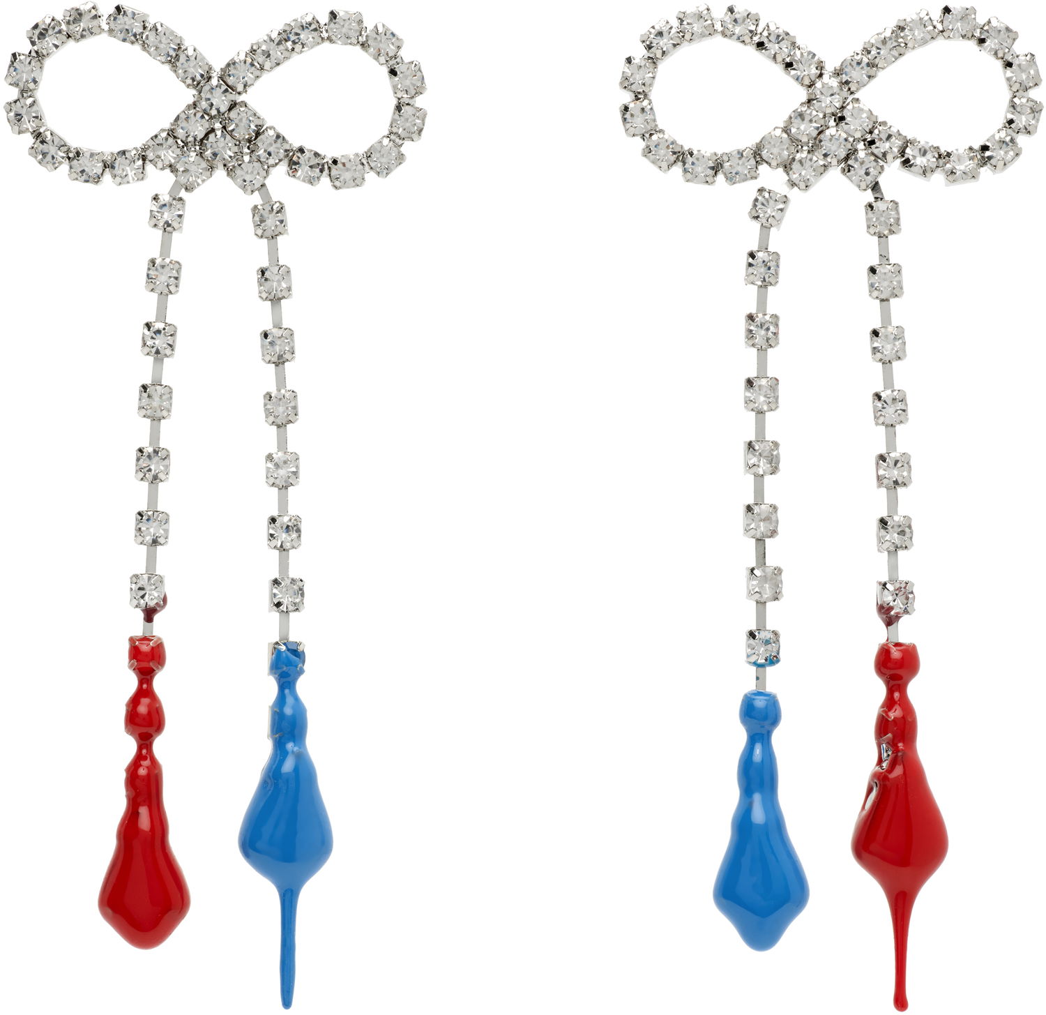 Øreringe Ottolinger Ottolinger Crystal Bow Drop Earrings Metalisk | 125-902425-01, 0