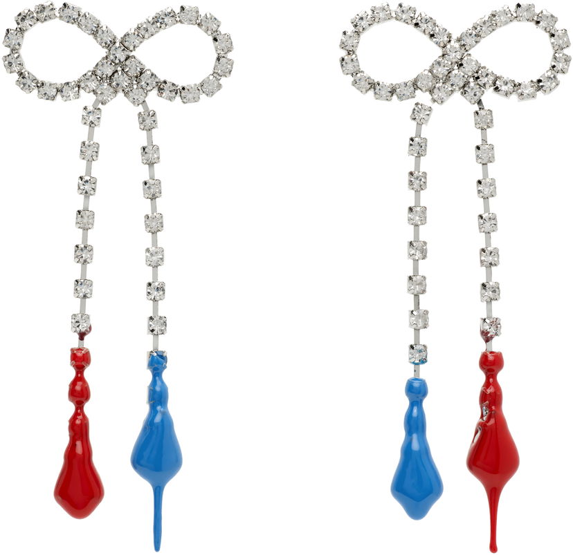Øreringe Ottolinger Ottolinger Crystal Bow Drop Earrings Metalisk | 125-902425-01