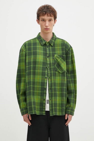 Skjorte WOOD WOOD Wood Wood Day Heavy Flannel Shirt Relaxed Fit Grøn | 10325302.5167, 0