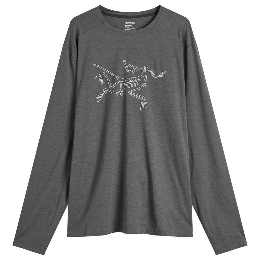 T-shirt Arcteryx Cormac Logo Long Sleeve T-Shirt, Size X-Large Grå | X000008452-021579