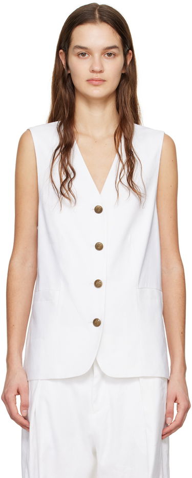 Vest rag & bone Buttoned Vest Hvid | WAW24S40207520, 0