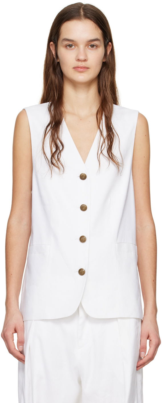 Vest rag & bone Buttoned Vest Hvid | WAW24S40207520
