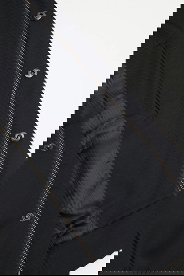 Jakke ADER ERROR Collared Cropped Jacket with Wool Blend and Elasticated Hem Sort | BO01FWJK0106BK, 4