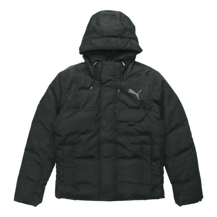 Puffer jakke Puma Streetstyle 480 Hoodie Jacket Sort | 581639-01