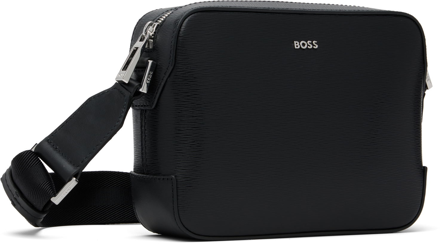 Skuldertaske BOSS BOSS Textured Logo Crossbody Bag Sort | 50548274, 1