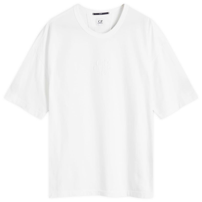T-shirt C.P. Company 20/1 Logo T-Shirt Hvid | CMTS181A-005697G-103