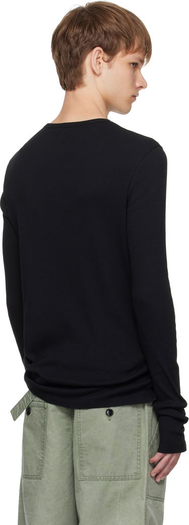 T-shirt Ann Demeulemeester Ann Demeulemeester Greg Thermal Long Sleeve T-Shirt Sort | B0011646-FA659-099, 2