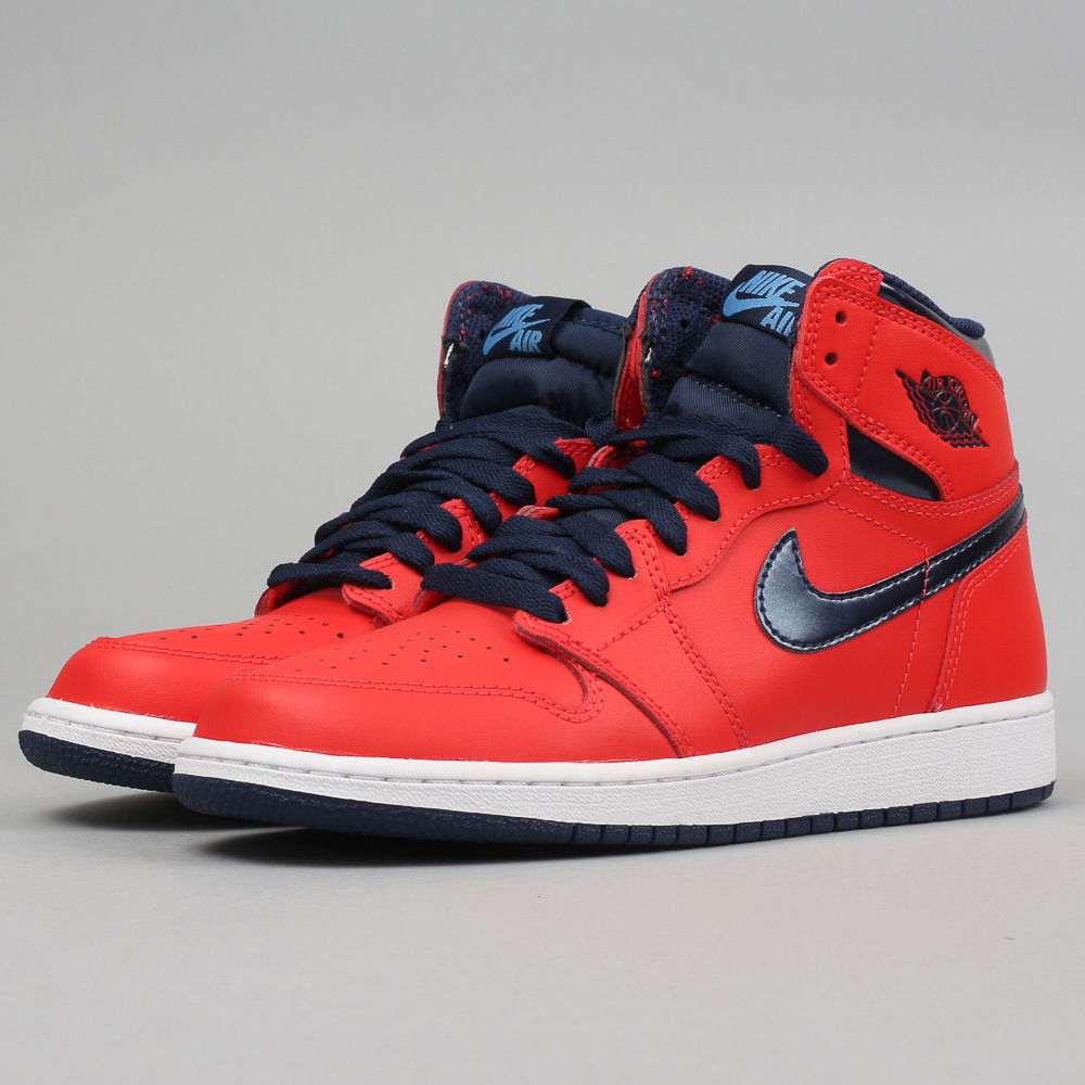 Sneakers og sko Jordan Air Jordan 1 Retro BG "Letterman" Rød | 575441-606, 1