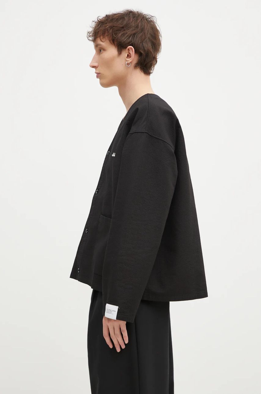 Sweater Neighborhood NEIGHBORHOOD Regular Fit V-Neck Cardigan Sort | 242SPNH.SHM05, 1