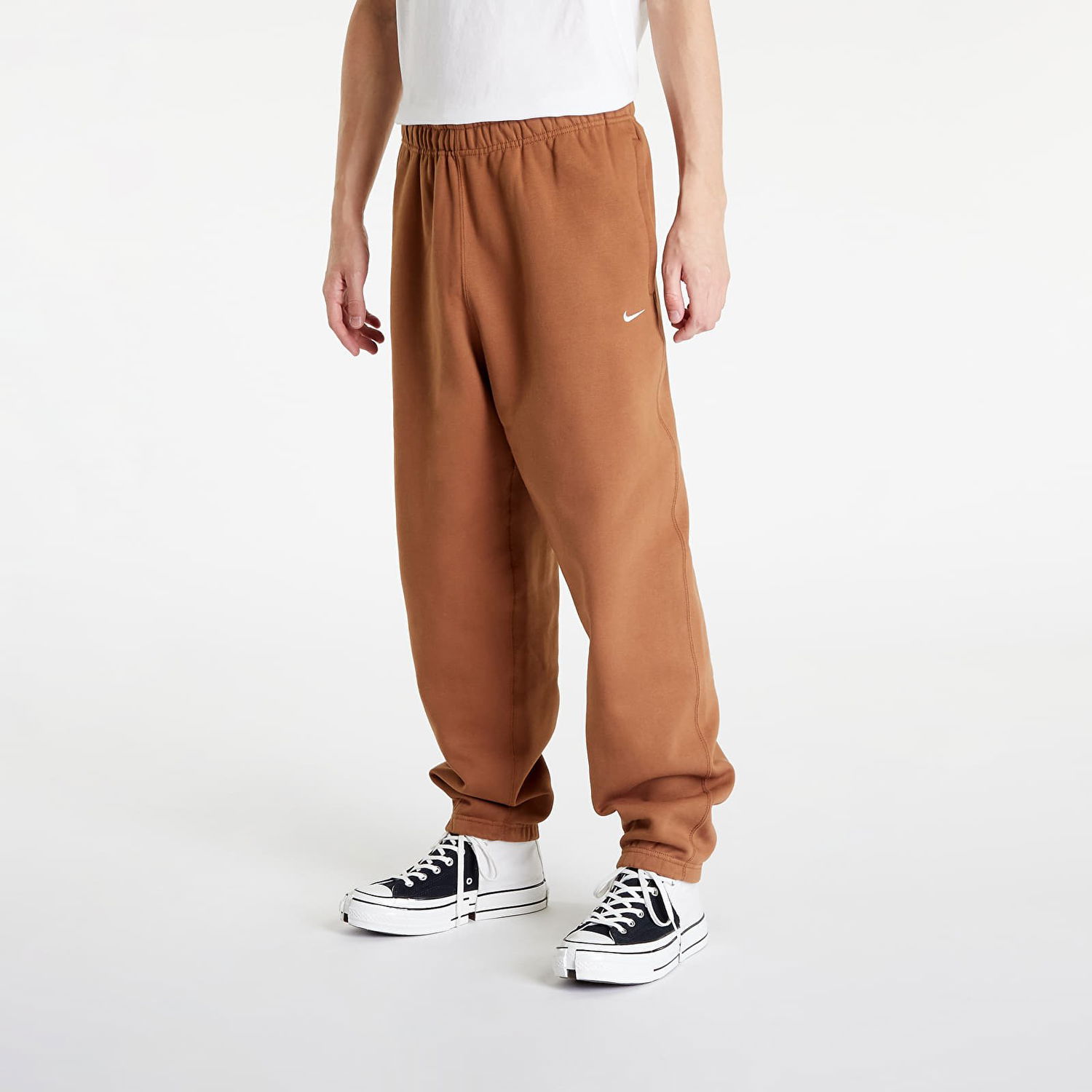 Joggingbukser Nike Solo Swoosh Fleece Brun | CW5460-270, 1