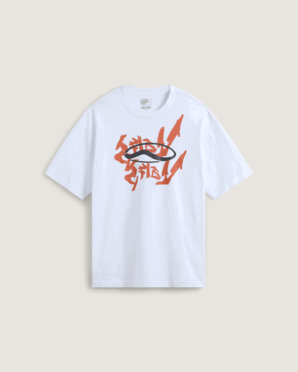 T-shirt Vans Mirror V Loose Fit Graphic Tee Hvid | VN000RFUWHT, 0