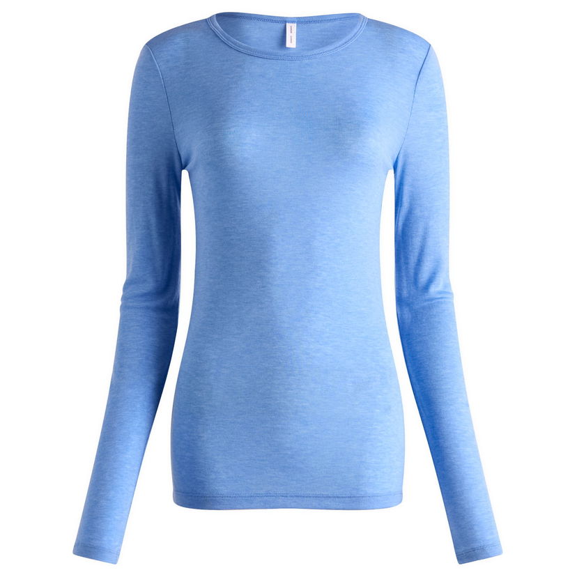 T-shirt Samsoe Samsoe Samsøe Samsøe Sadou Long Sleeve T-Shirt Blå | F10000014-164020TCX