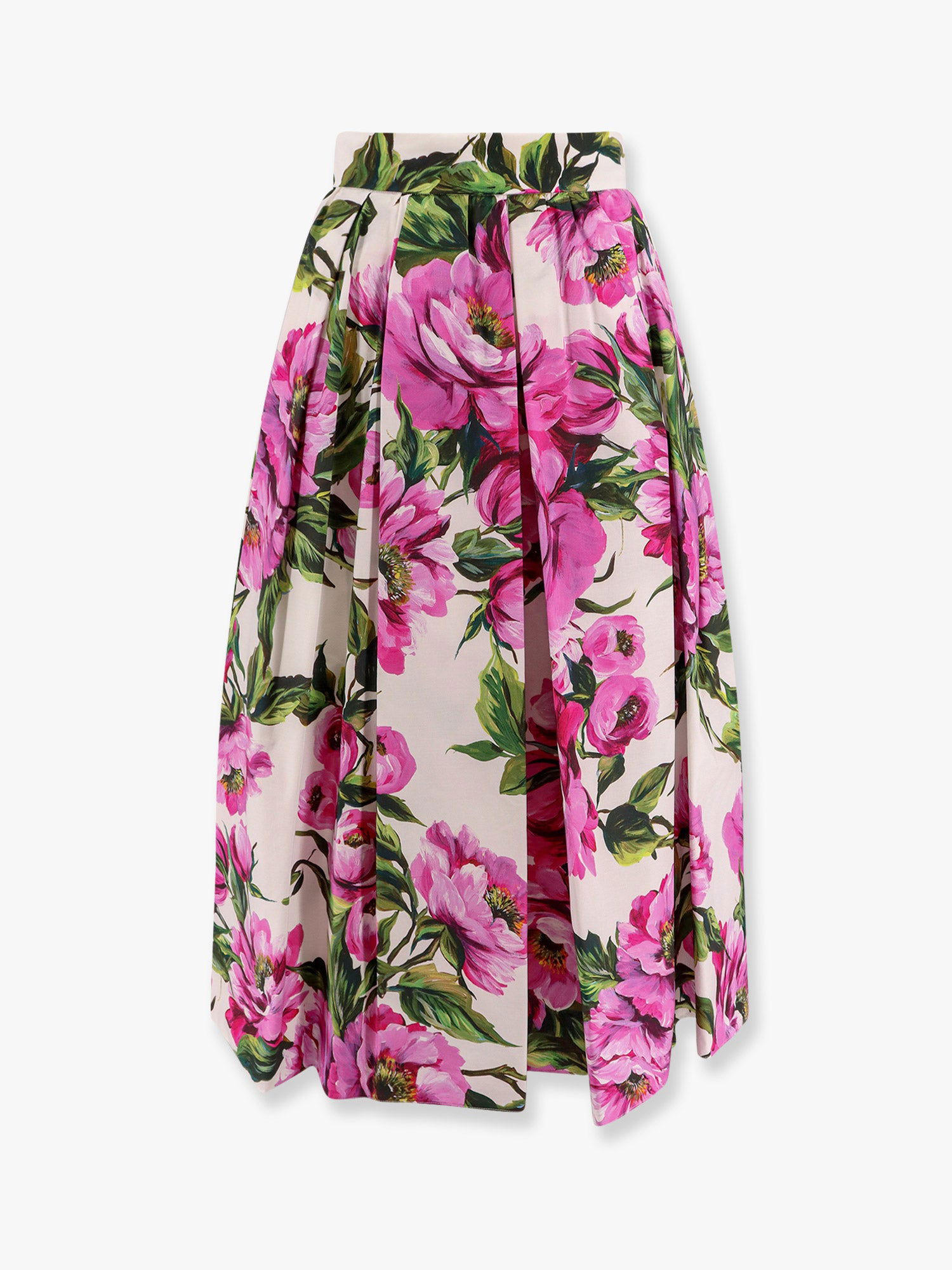 Nederdel Dolce & Gabbana Dolce & Gabbana Peony Print Pleated Midi Skirt Flerfarvet | F4CULTHS5S3HA5KR, 0