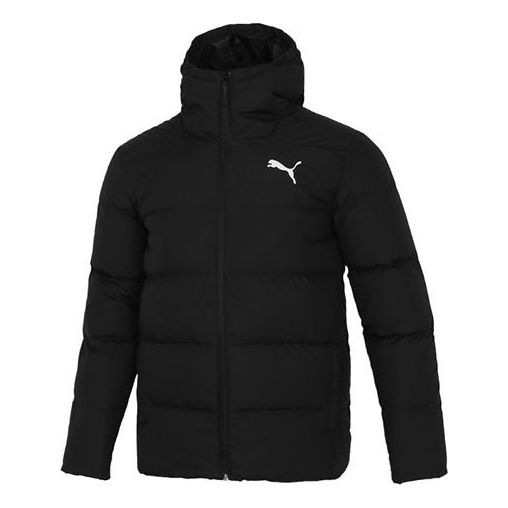 Puffer jakke Puma Logo Down Jacket Sort | 534936-01