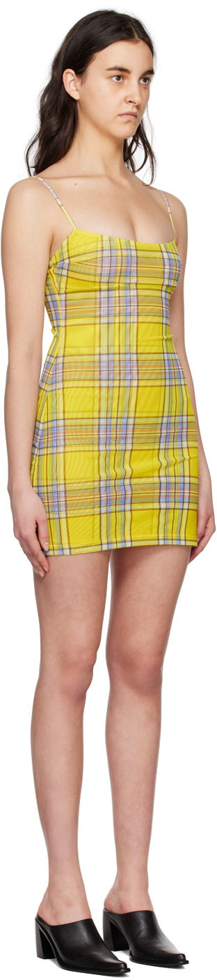 Kjole Miaou Miaou Anya Plaid Mini Dress Gul | 5026PM1DNP, 1