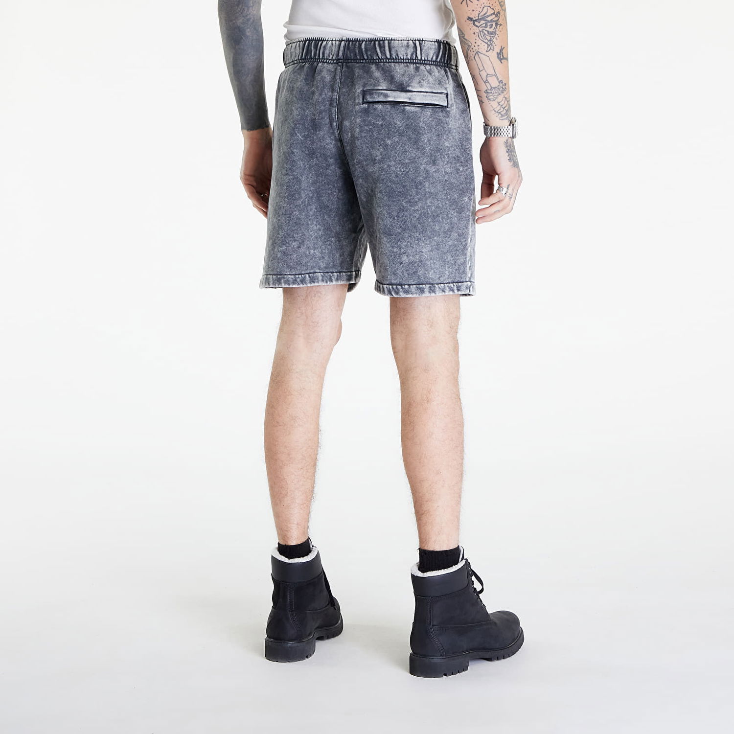 Shorts GUESS Go Acid Fleece UNISEX Short Washed Out Black Mul Blå | M4GD22KBJ31-F9CK, 1