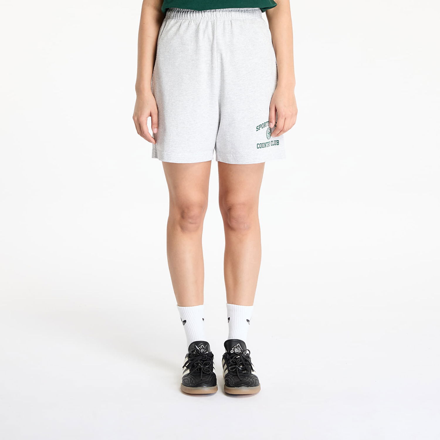 Shorts Sporty & Rich Sporty & Rich Varsity Crest Gym Shorts Grå | SH039606218GY03, 0
