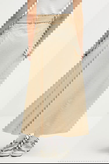 Nederdel KENZO Kenzo Maxi Pleated Skirt Beige | FF52JU3039DL.11, 2