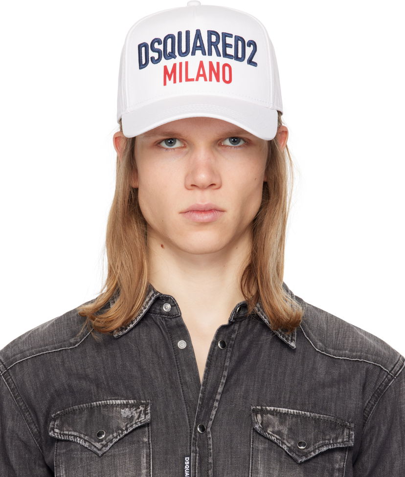 Kasket DSQUARED2 Dsquared2 'Milano' Baseball Cap Hvid | BCM0917-05C00001-1062