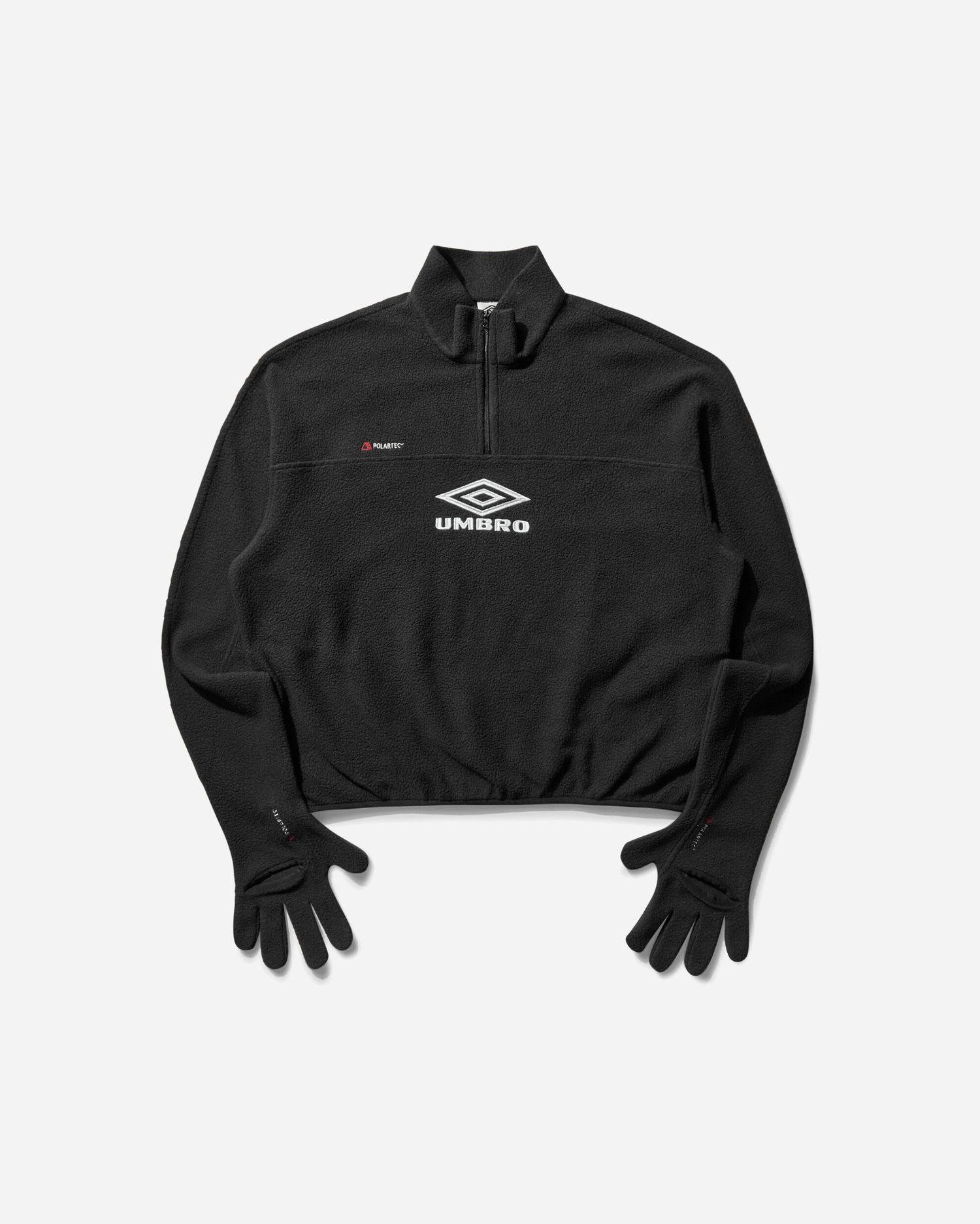 Sweatshirt Umbro Fazi Gloved Polartec Fleece Sort | UBMW0350FA223 GRY0003, 1