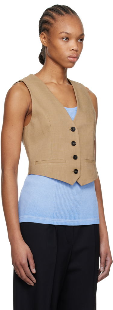 Vest MSGM MSGM Button Vest Brun | 3841MDW01 257106, 1