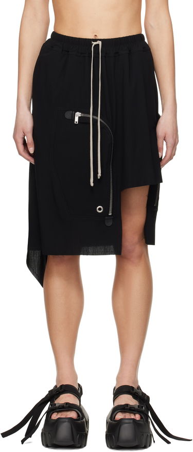 Shorts Rick Owens Rick Owens Black Hollywood Dracca Midi Skirt Sort | RP01E7341 WLP, 0