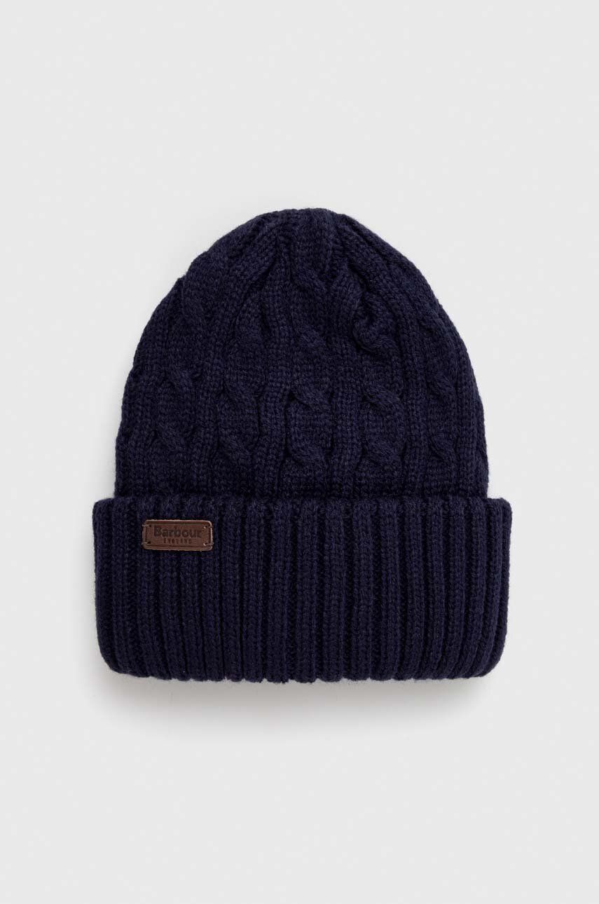 Beanie Barbour Cable Knit Beanie Blå | MHA0448, 0