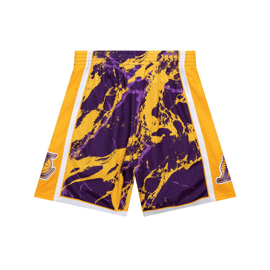 Shorts Mitchell & Ness NBA Los Angeles Lakers Team Marble Swingman Shorts Lilla | PFSW1279-LAL09PPPPTPR, 1