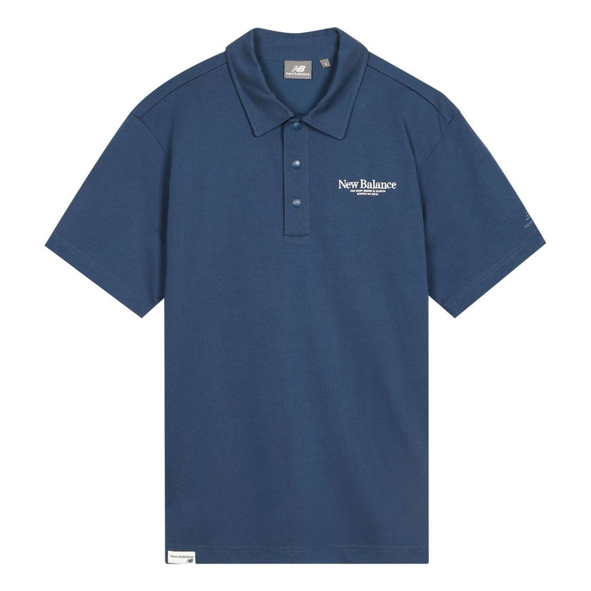 Polo skjorte New Balance Sport Lifestyle Polo Shirt Blå | 5FD24193-NV