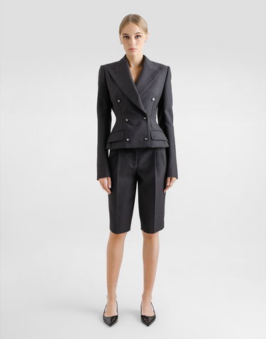 Jakke Dolce & Gabbana Double-breasted With Dg-branded Buttons Gray Grå | F27DJTFU287S8290, 1