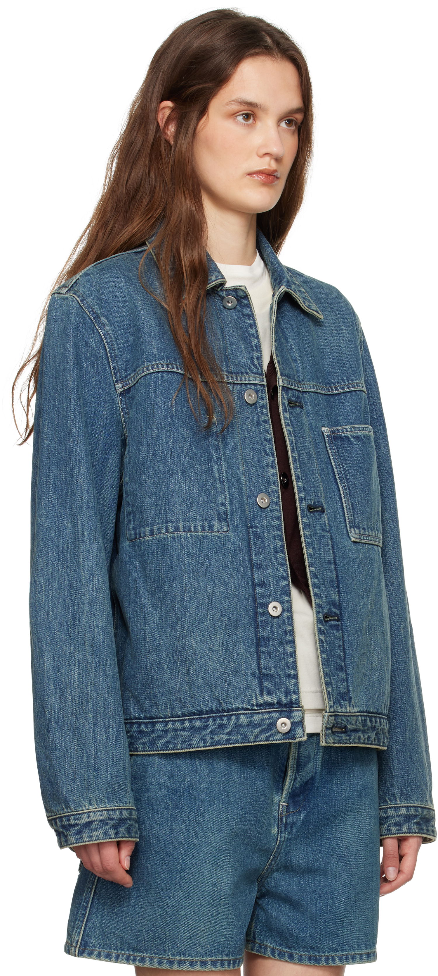 Jakke Jil Sander Jil Sander Regular Fit Denim Jacket Blå | J40SW0007_J45291, 1