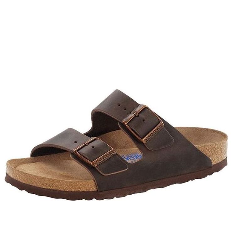 Sneakers og sko Birkenstock Birkenstock Arizona Soft Footbed Oiled Leather Sandals Narrow Fit Brun | 0452763