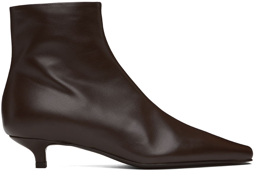 Sneakers og sko TOTEME Slim Ankle Boots Brun | 244-WAS931-LE0002, 0