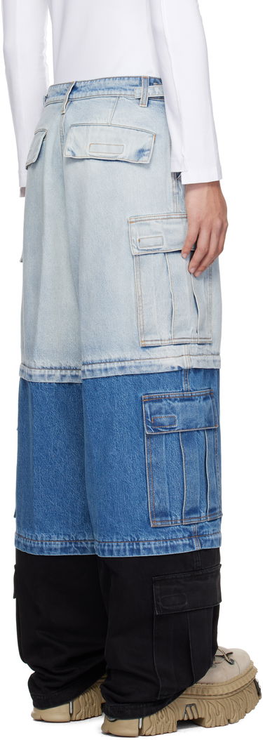 Jeans VETEMENTS Vetements Runway Deconstructed Cargo Pants Blå | UA66PA510N, 2