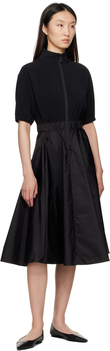 Kjole Moncler Moncler Taffeta Skirt Midi Dress Sort | K20932G00013596WF, 3