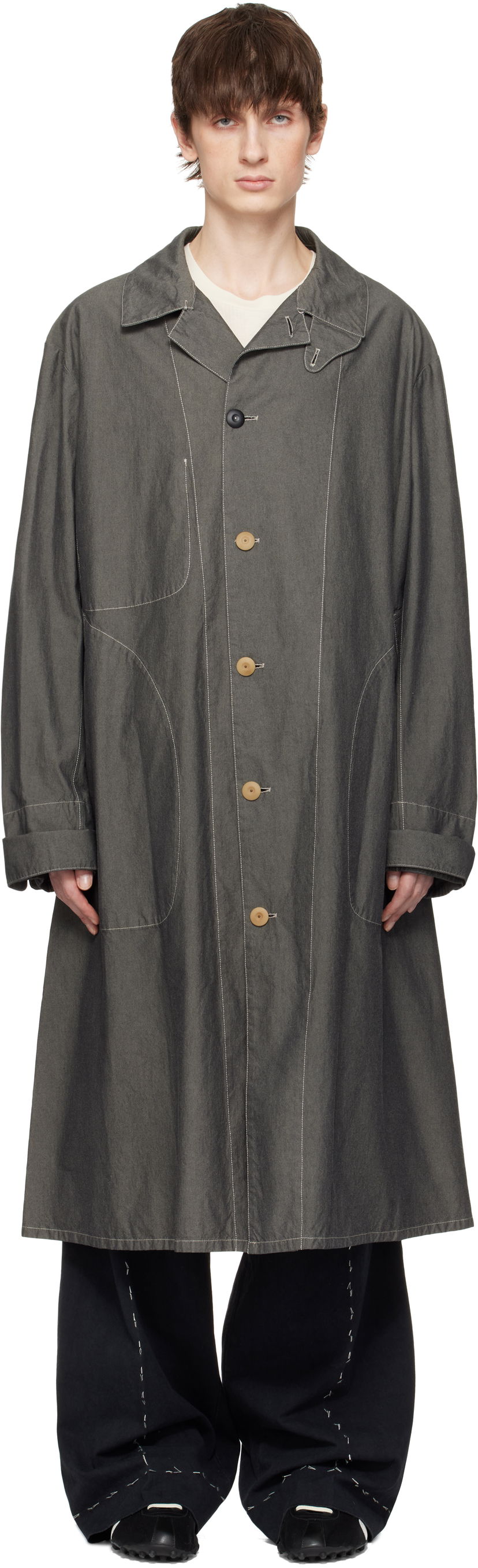 Regnfrakke Maison Margiela Maison Margiela Canvas Coat Grå | S50AA0156 M35299