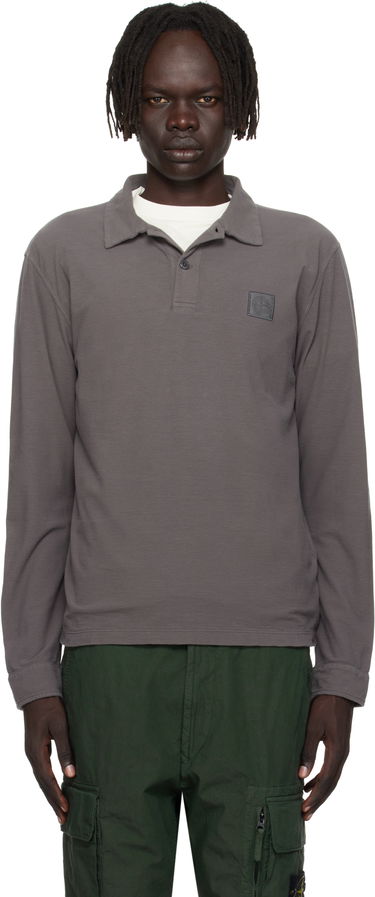 Polo skjorte Stone Island Stone Island Long Sleeve Cotton Jersey Polo Grå | K2S15 2200011 S0F11, 0